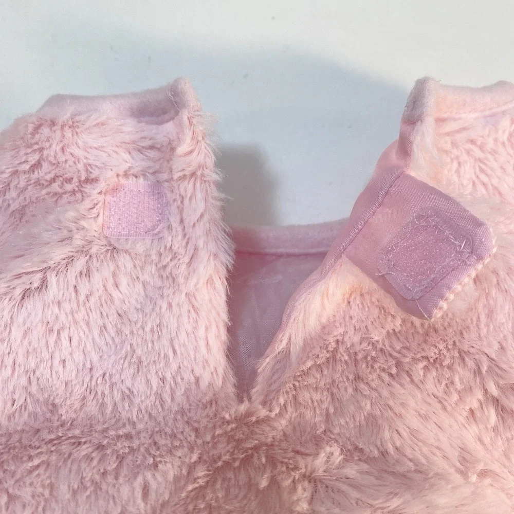Target Flamingo Costume Infant 0-6M Pink Plush Faux Fur 3 Piece Set - Picture 7 of 13